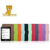 Shy Bear 6 Inch Leather Cover Case for Amazon Kindle Voyage 2014 E-book Reader Assorted Color