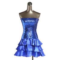 Shall We Clubwear Dresses Women Performance Polyester / Organza Sequins 1 Piece Black / Blue / Red