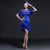 Shall We Latin Dance Outfits Women Fashion Performance Chinlon / Nylon Lace / Tassel(s) Dance Costumes