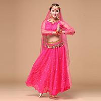 shall we belly dance women performance chiffon sequins 3 pieces outfit ...