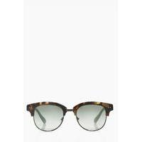 Shell Clubmaster Sunglasses - brown