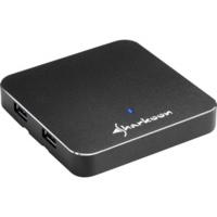 Sharkoon 4 Port Aluminium Slim USB 3.0 Hub black