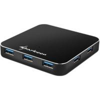 Sharkoon 7 Port Aluminium Slim USB 3.0 Hub black