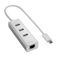 Sharkoon 3 Port USB 3.0 Gigabit Alu Hub silver