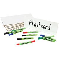 show me 297 x 104 rigid mdf plain flashcard dry wipe boards pack of 10