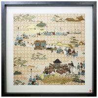 Shogun Designs Textile Screen Print - Feudal Lord\'s Procession