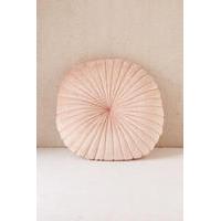 shelly round velvet cushion pink