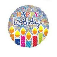 Shimmer Candles Happy Birthday Foil Balloon