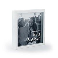 Shadow Box Photo Frame - Block Font Etching - Black