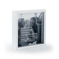 Shadow Box Photo Frame - Beach Memories Etching - White