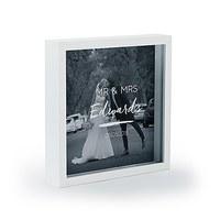 Shadow Box Photo Frame - Script Font Etching - Black