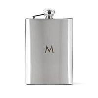 Shiny Monogrammed Hip Flask Gift for Groomsmen