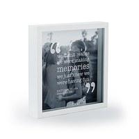 shadow box photo frame memories etching white