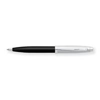 Sheaffer 100 Glossy Black Barrel with Brushed Chrome Cap Ballpoint Pen