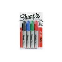 Sharpie 4 Colour Chisel Tip Permanent Marker Set