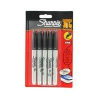 Sharpie Pack of Five Black Ink Permanent Markers