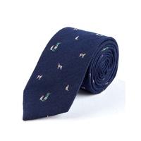 Shooter & Spaniel on Navy - Wool/Silk Tie