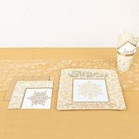 shimmering snowflake table runner