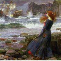Ships in a storm blank card