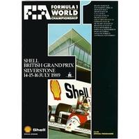 Shell British Grand Prix Official Programme and Official Scorecard - 1989