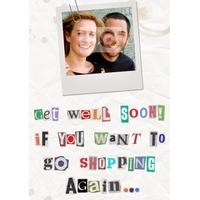 shopping funny ransom note card
