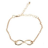 shixin gold plated alloy infinity charm with an adjustable string brac ...