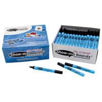 Show-Me Dry Wipe Pens Black Fine (Pack of 100)