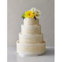 shimmering hoop chocolate wedding cake white gold