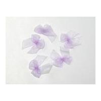 Sheer Organza Ribbon Bows Lilac