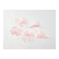 sheer organza ribbon bows pale