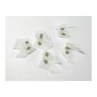 Sheer Organza Ribbon Bows with Organza Flower White