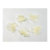 Sheer Organza Ribbon Bows Cream