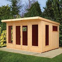 Shire Chequers Modern Double Door Summerhouse - 12 x 10 ft