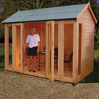 Shire Blenheim Full Length Double Folding Door Summerhouse - 10 x 8 ft