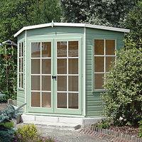 shire hampton double door corner summerhouse 7 x 7 ft