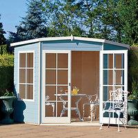 Shire Hampton Double Door Corner Summerhouse - 8 x 8 ft