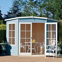 shire hampton double door corner summerhouse 10 x 10 ft