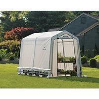 Shelterlogic White Uv-treated Polyethylene Coverd Steel Frame Apex Greenhouse - 8 x 6 ft