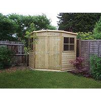 shire shiplap double door corner shed shiplap 7 x 7 ft