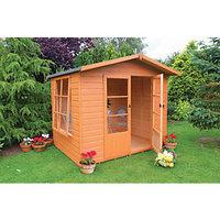 shire winton double door summerhouse with large side window 8 x 6 ft