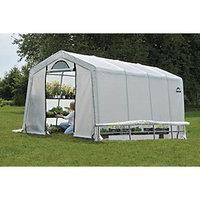 Shelterlogic White Uv-treated Polyethylene Cover Steel Frame Apex Greenhouse - 10 x 20 ft