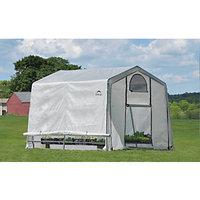 Shelterlogic White Uv-treated Polyethylene Cover Steel Frame Apex Greenhouse - 10 x 10 ft