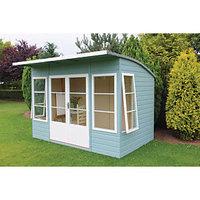 Shire Orchid Curved Roof Double Door Summerhouse - 10 x 6 ft - With Assembly