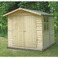 Shire Modular Apex Double Door Timber Shed - 7 x 7 ft