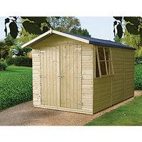 shire modular timber double door shiplap shed 10 x 7 ft