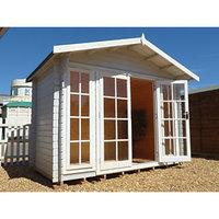 Shire Epping Double Door Log Cabin - 10 x 8 ft - With Assembly