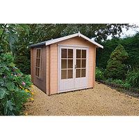 shire barnsdale double door log cabin 8 x 8 ft with assembly