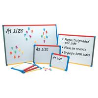 show me magnetic framed dry wipe boards a3 pack of 5