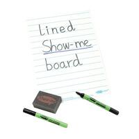 show me pack of 10 lined dry wipe boards pens and erasers