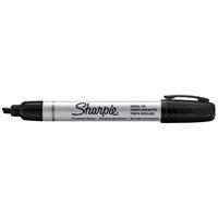 Sharpie Metal Permanent Marker Small Chisel Tip 4.0mm Line (Black) Pack of 12 Pens